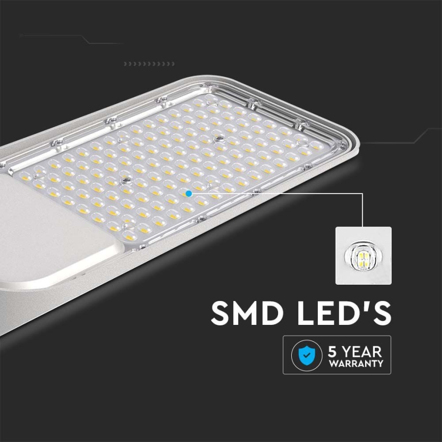 Lámpara LED para exterior CHIP SAMSUNG LED/50W/230V 6500K IP65 gris