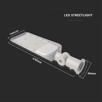 Lámpara LED para exterior CHIP SAMSUNG LED/50W/230V 6500K IP65 gris