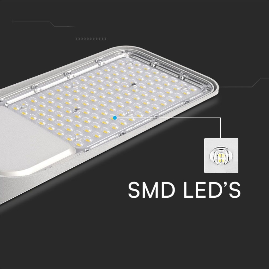 Lámpara LED para exterior con sensor crepuscular CHIP SAMSUNG LED/100W/230V 4000K IP65 gris