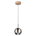 Lámpara LED colgante BALL WOOD 1xGU10/5W/230V roble mate