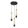 Lámpara LED colgante BARS 3xGU10/4,8W/230V negro/dorado