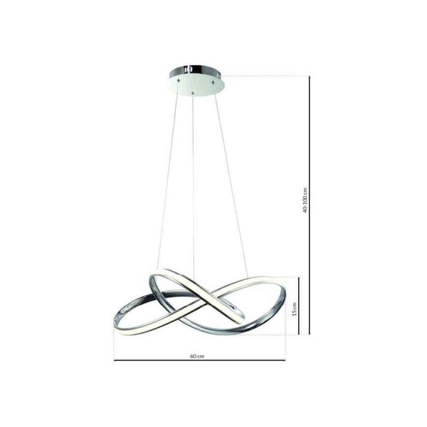 Lámpara LED colgante CAPPIO LED/36W/230V cromo brillante