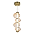 Lámpara LED colgante con cable BOLLA LED/17W/230V Ø 16 cm dorada/beige ahumado