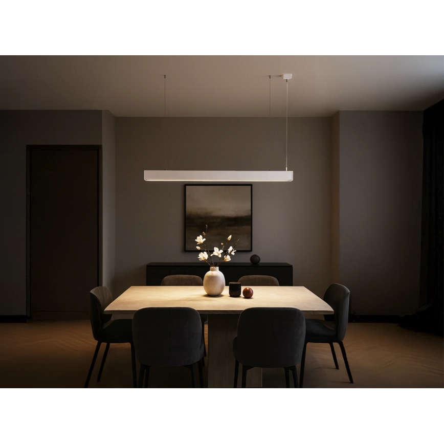 Lámpara LED colgante con cable LED/55W/230V 3000/4000/6500K 120 cm blanca