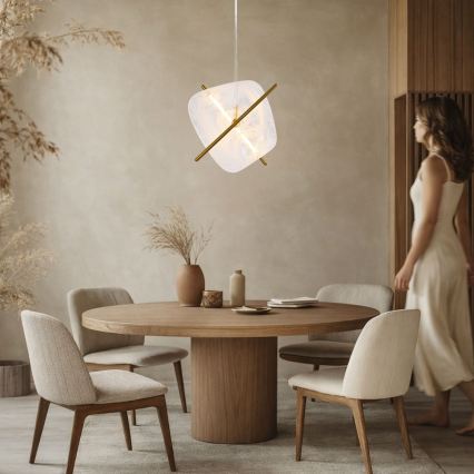 Lámpara LED colgante con cable RELAX LED/15W/230V dorada/blanca