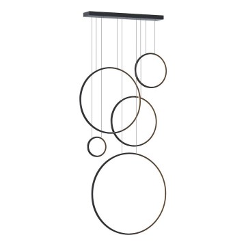 Lámpara LED colgante con cable SATURNO LED/100W/230V, negra