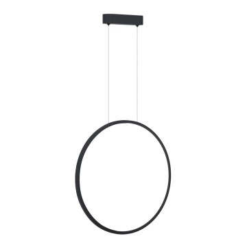 Lámpara LED colgante con cable SATURNO LED/28W/230V Ø 50 cm IP44 negra