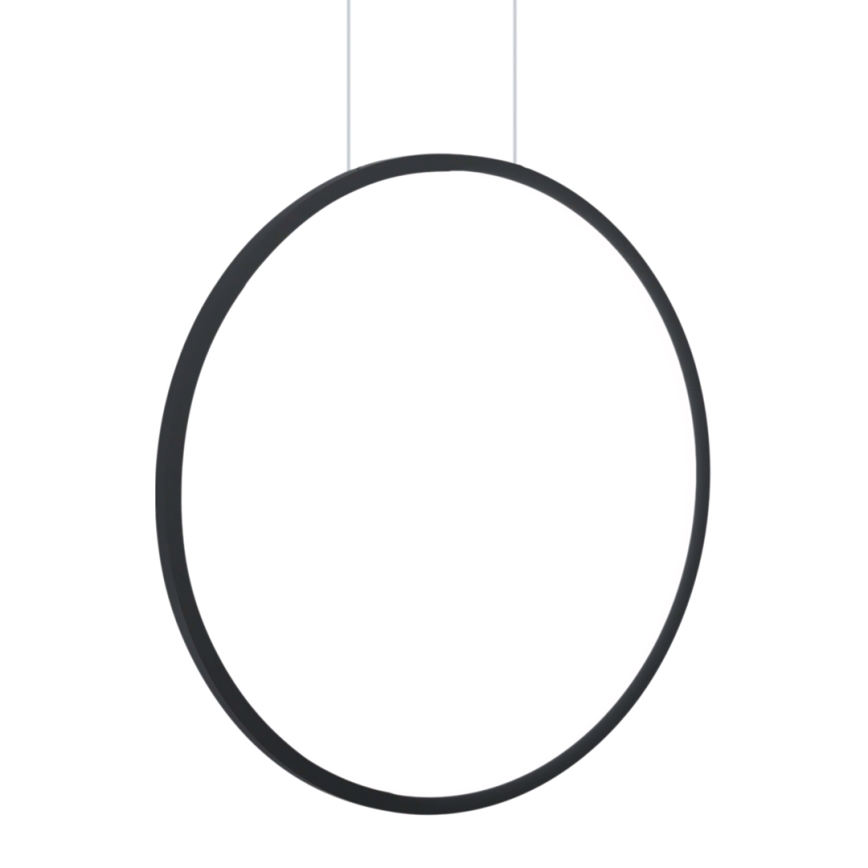 Lámpara LED colgante con cable SATURNO LED/28W/230V Ø 50 cm IP44 negra