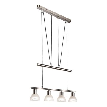 Lámpara LED colgante DAYTONA 4xE14/5W/230V 3000K cromo brillante