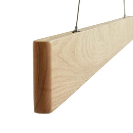Lámpara LED colgante LED/22W/230V 4000K 120 cm ceniza/madera maciza