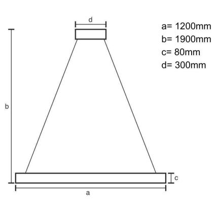 Lámpara LED colgante LED/22W/230V 4000K 120 cm ceniza/madera maciza