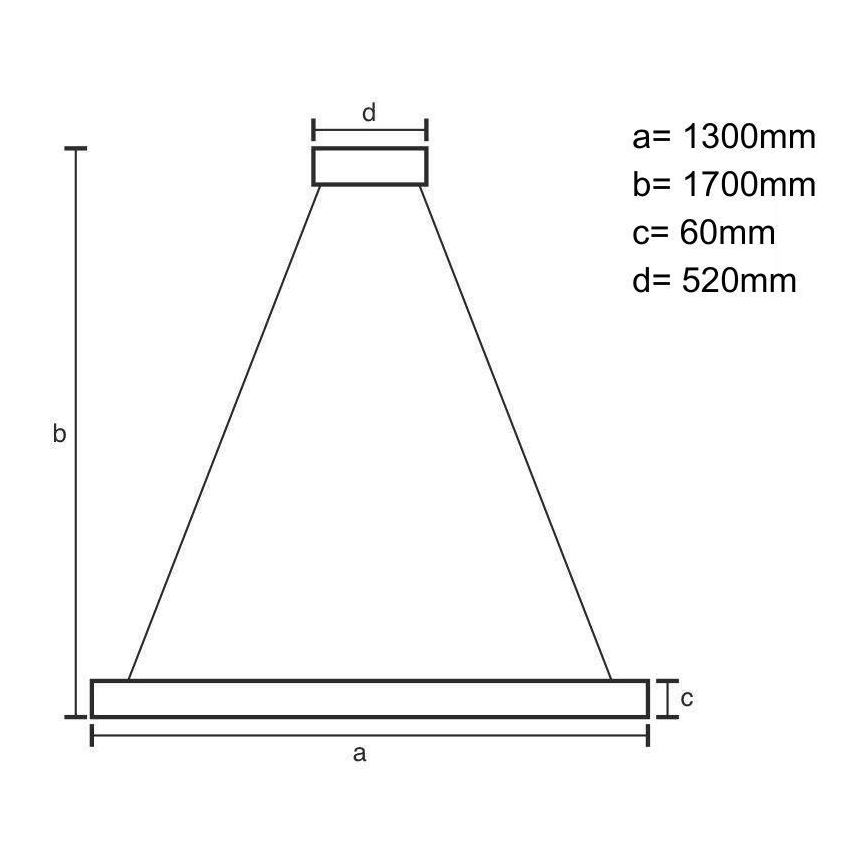 Lámpara LED colgante LED/22W/230V 4000K 130 cm haya/madera maciza