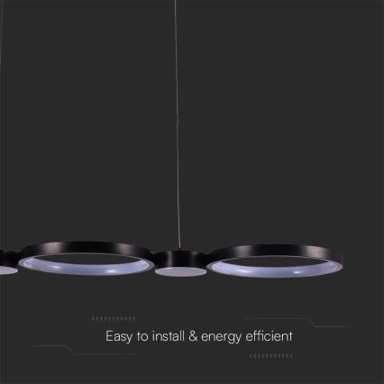 Lámpara LED colgante LED/38W/230V 3000K negro