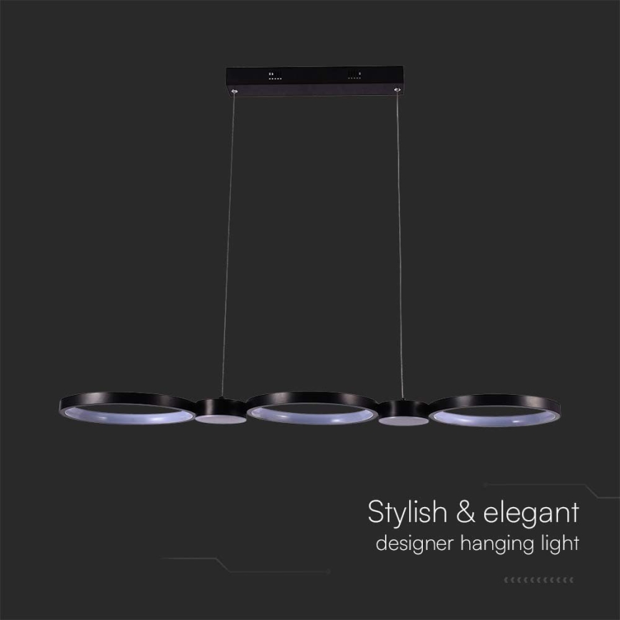 Lámpara LED colgante LED/38W/230V 3000K negro