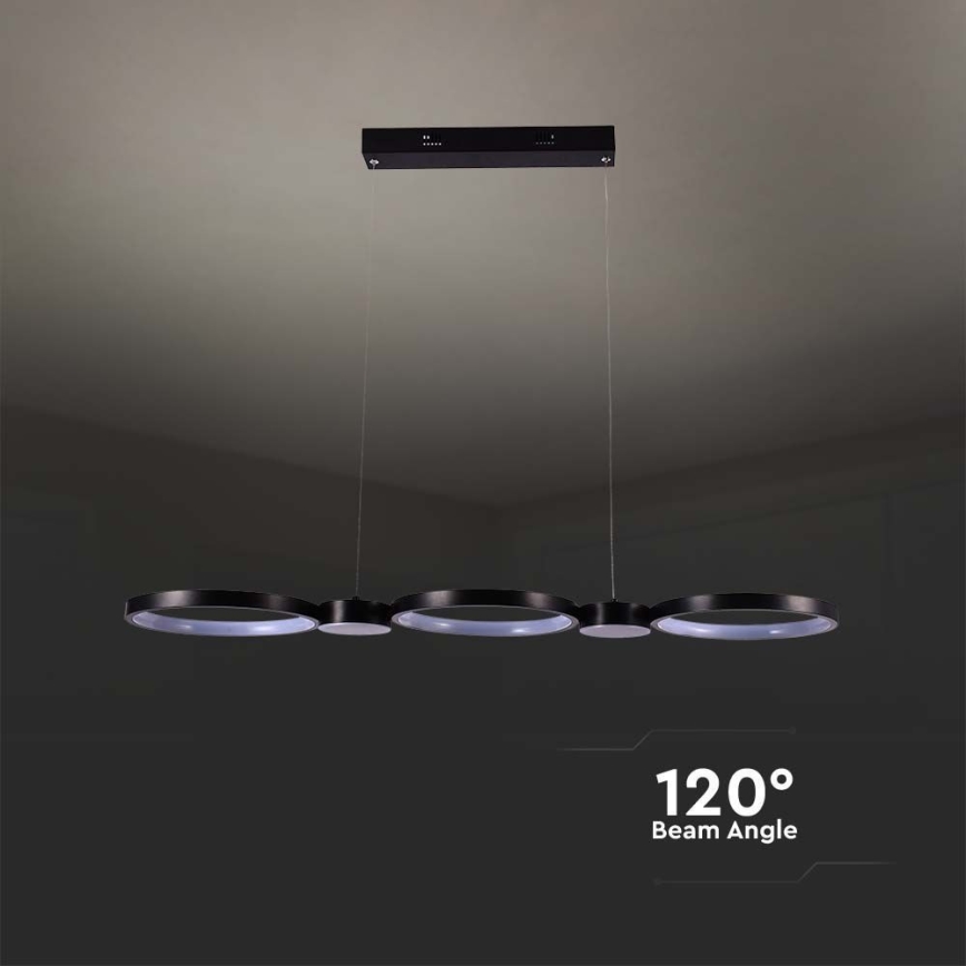 Lámpara LED colgante LED/38W/230V 3000K negro