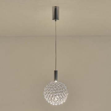 Lámpara LED colgante LED/6,3W/230V 3000K cromo brillante diá. 25 cm
