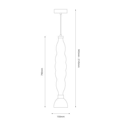 Lámpara LED colgante LUCCO LED/18W/230V diá. 15 cm dorado