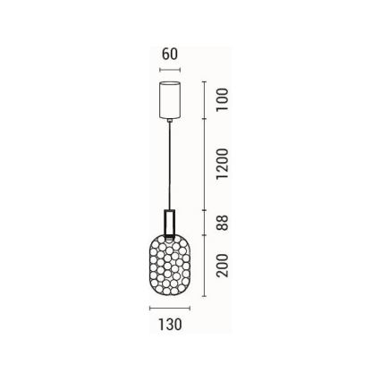 Lámpara LED colgante PERFORATO LED/6,3W/230V 3000K cromo brillante diá. 13 cm