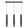 Lámpara LED colgante TUBA 3xGU10/4,8W/230V negro/cromo brillante