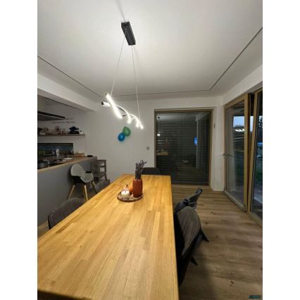 Lámpara LED colgante TWIST LED/37W/230V 4000K 120 cm dorado