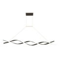Lámpara LED colgante TWIST LED/37W/230V 4000K 120 cm negro