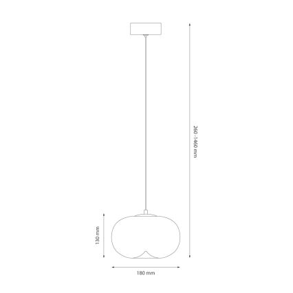 Lámpara LED colgante VASO LED/4W/230V diá. 18 cm negro/ahumado