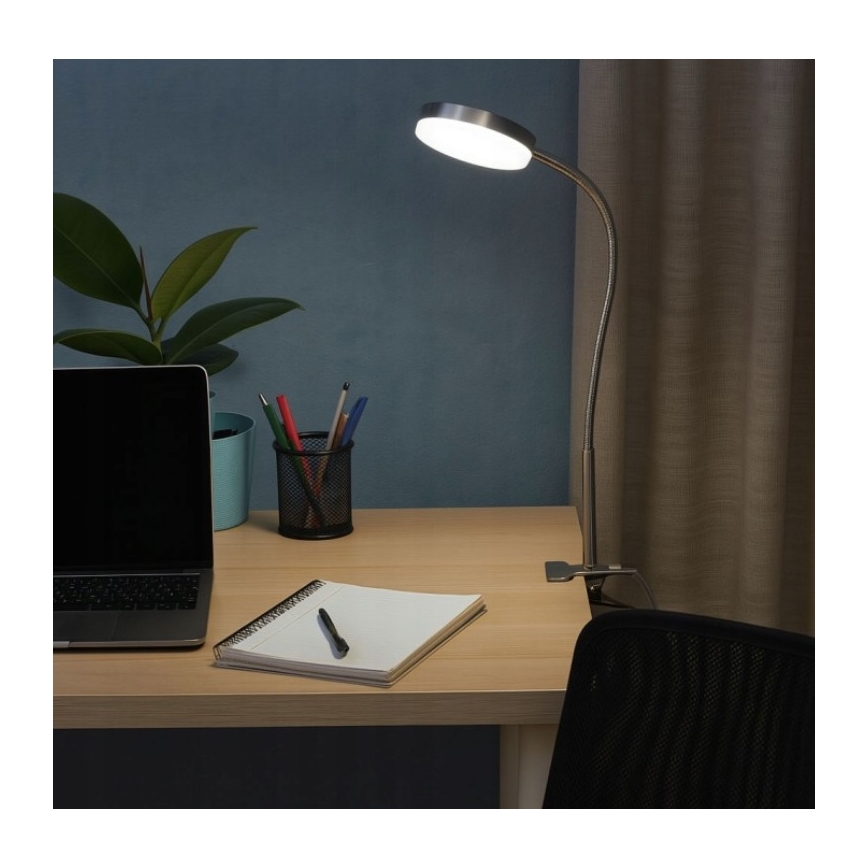 Lámpara LED con clip LED/3,2W/230V cromo mate