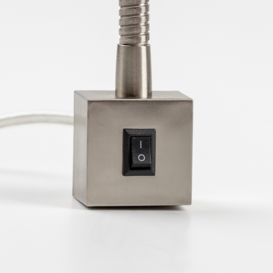 Lámpara LED con pinza 1x GU10/4,7 W/230 V cromo mate