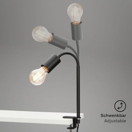 Lámpara LED con pinza 1xE27/4,2W/230V 2700K negra