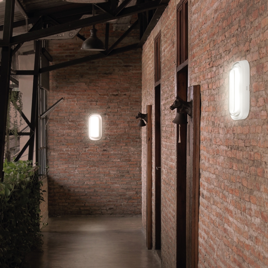 Aplique LED de baño PASTILO LED/10W/230V 2700/4000/6000K IK10 IP54 blanco ovalado