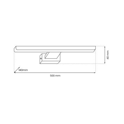 Lámpara LED de cuadro PINTO LED/12W/230V dorado