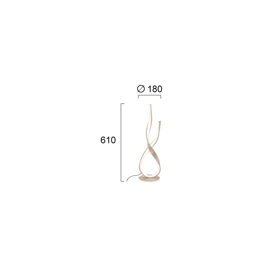 Lámpara LED de escritorio RIBBON LED/21W/230V beige