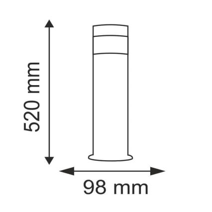 Lámpara LED de exterior COLLUM 1xLED/3,6W/230V IP44 52 cm