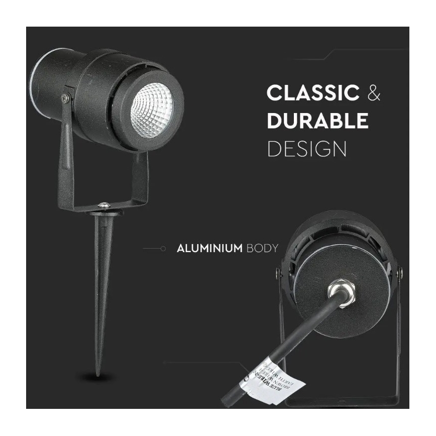 Lámpara LED de exterior LED/12W/230V 3000K negro IP65