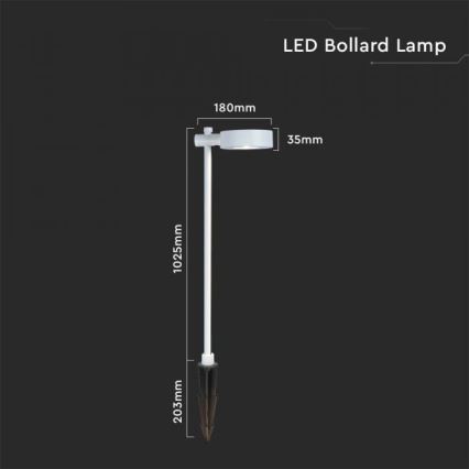 Lámpara LED de exterior LED/7W/230V 4000K IP65 blanca 102 cm