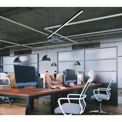 Lámpara LED de techo (superficie o colgante) KOLINE LED/40W/230V 3000/4000/6500K 120 cm negra