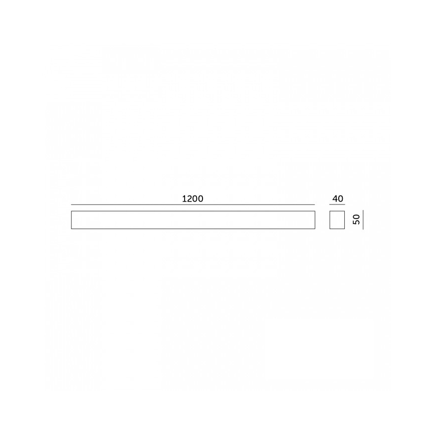 Lámpara LED de techo (superficie o colgante) KOLINE LED/40W/230V 3000/4000/6500K 120 cm negra