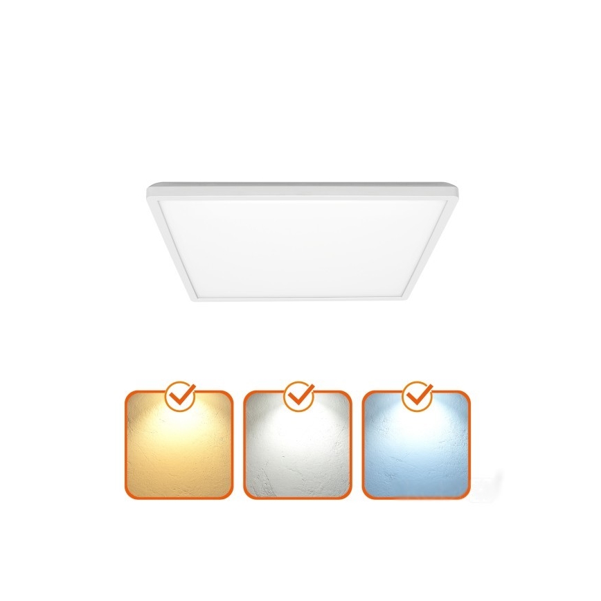 Lámpara de techo LED para baño NIVERA LED/18W/230V IP54 3000/4000/6000K 30x30 cm blanca