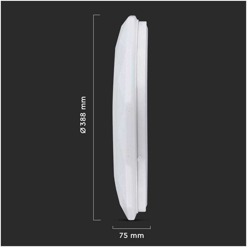 Lámpara de techo LED regulable LED/40W/230V 3000K/4000K/6500K diámetro 38,8 cm + mando a distancia