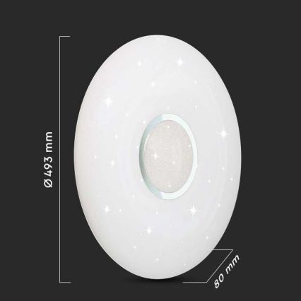 Lámpara de techo LED regulable LED/40W/230V 3000K/4000K/6500K Ø 49 cm + mando a distancia
