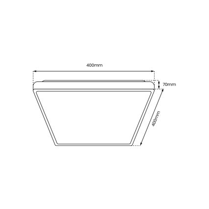 Lámpara de techo LED regulable QUADRO LED/38W/230V 3000-6000K blanca + mando a distancia
