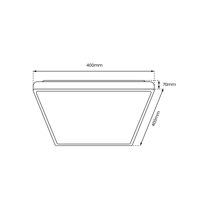 Lámpara de techo LED regulable QUADRO LED/38W/230V 3000-6000K blanco/negro + mando a distancia