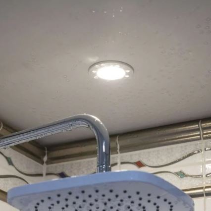 Lámpara empotrada LED para baño LORI LED/4,5W/230V IP65 2700/4000K Ø 8,5 cm blanca