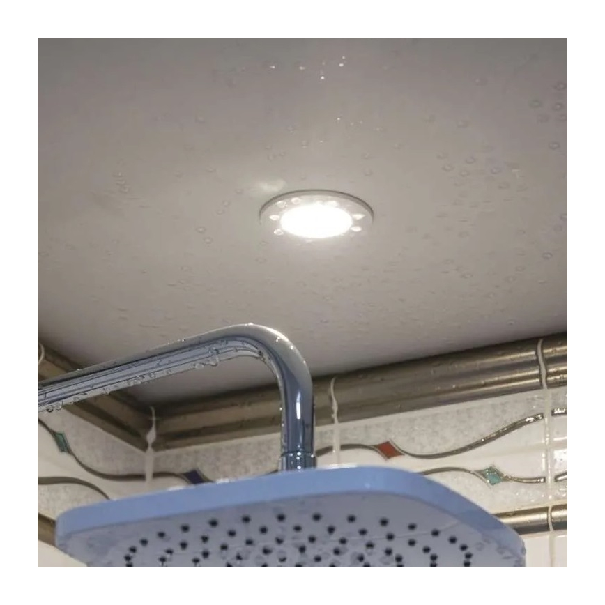 Lámpara empotrada LED para baño LORI LED/4,5W/230V IP65 2700/4000K Ø 8,5 cm blanca