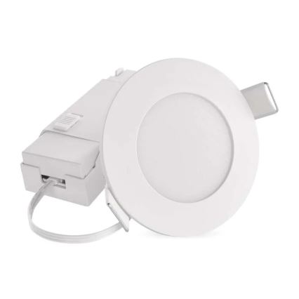 Lámpara empotrada LED para baño LORI LED/4,5W/230V IP65 2700/4000K Ø 8,5 cm blanca