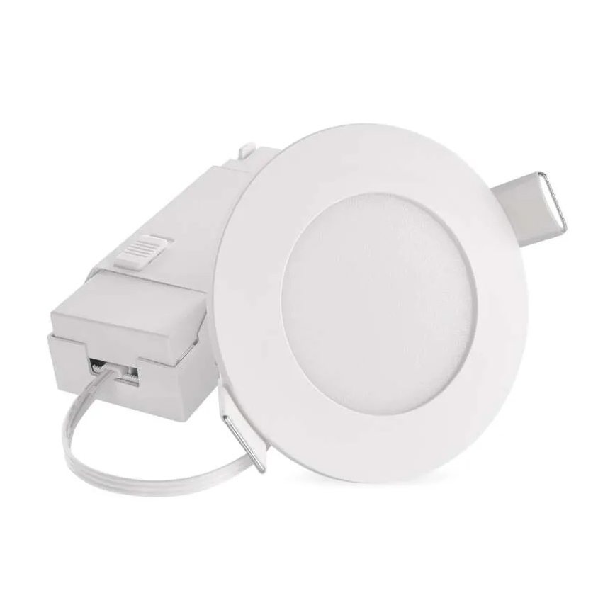 Lámpara empotrada LED para baño LORI LED/4,5W/230V IP65 2700/4000K Ø 8,5 cm blanca
