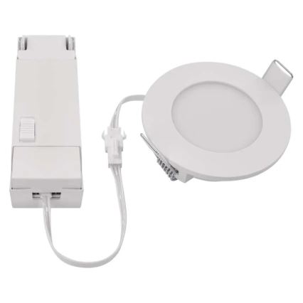 Lámpara empotrada LED para baño LORI LED/4,5W/230V IP65 2700/4000K Ø 8,5 cm blanca