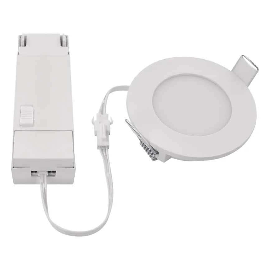 Lámpara empotrada LED para baño LORI LED/4,5W/230V IP65 2700/4000K Ø 8,5 cm blanca