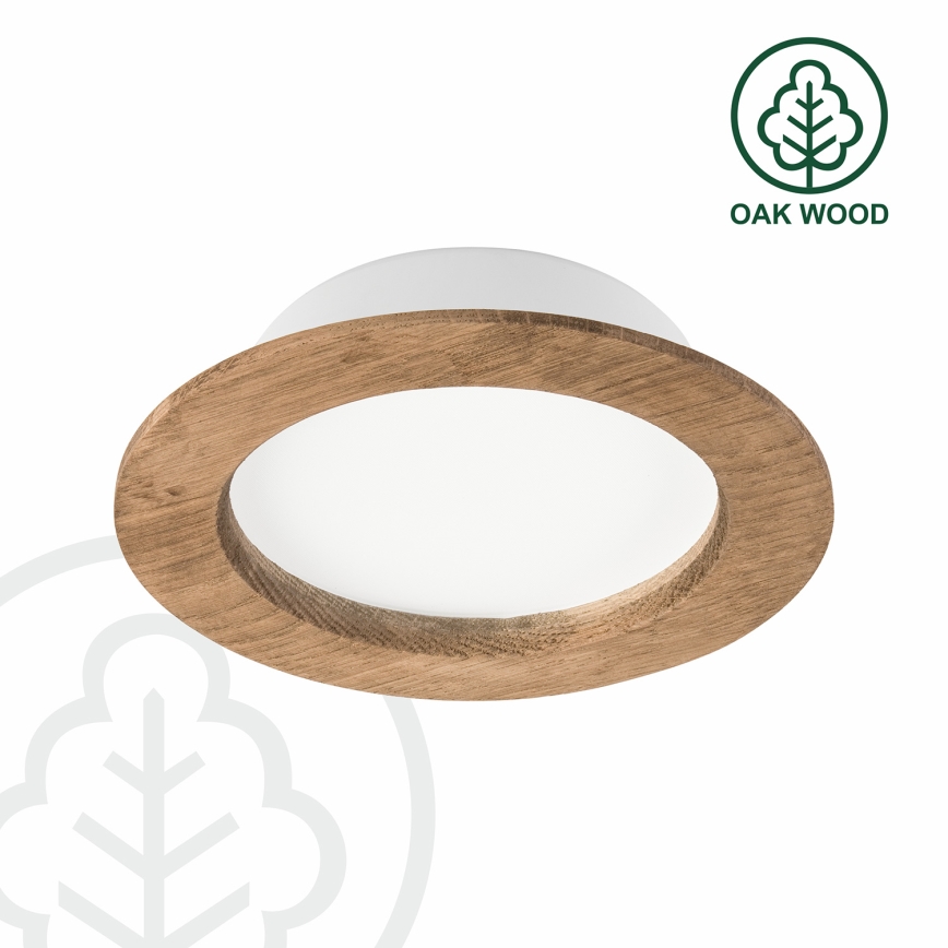 Lámpara empotrada LED WOODY SPOT LED/12,5W/230V 3000K nogal Ø 16 cm