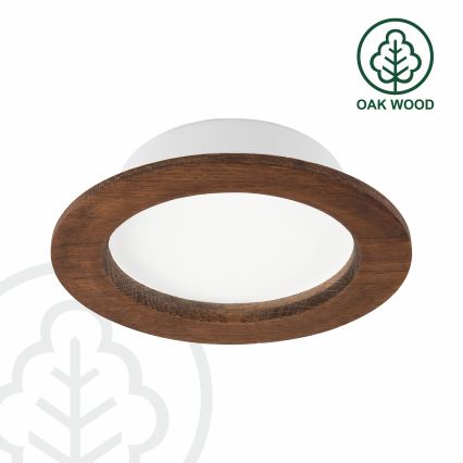 Lámpara empotrada LED WOODY SPOT LED/12,5W/230V 4000K cereza Ø 16 cm